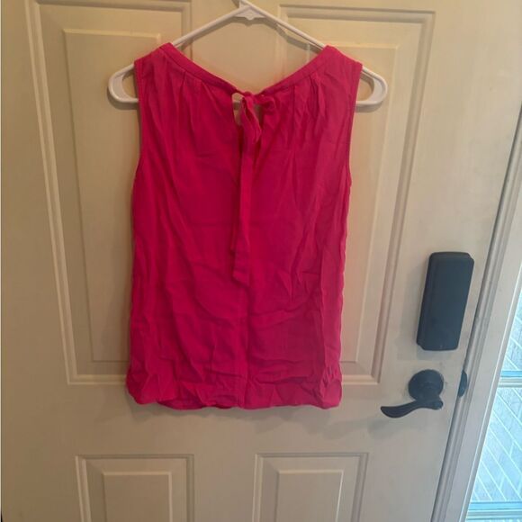 Boden Pink Ruched Tank Top with Back Tie Detail - Picture 4 of 4
